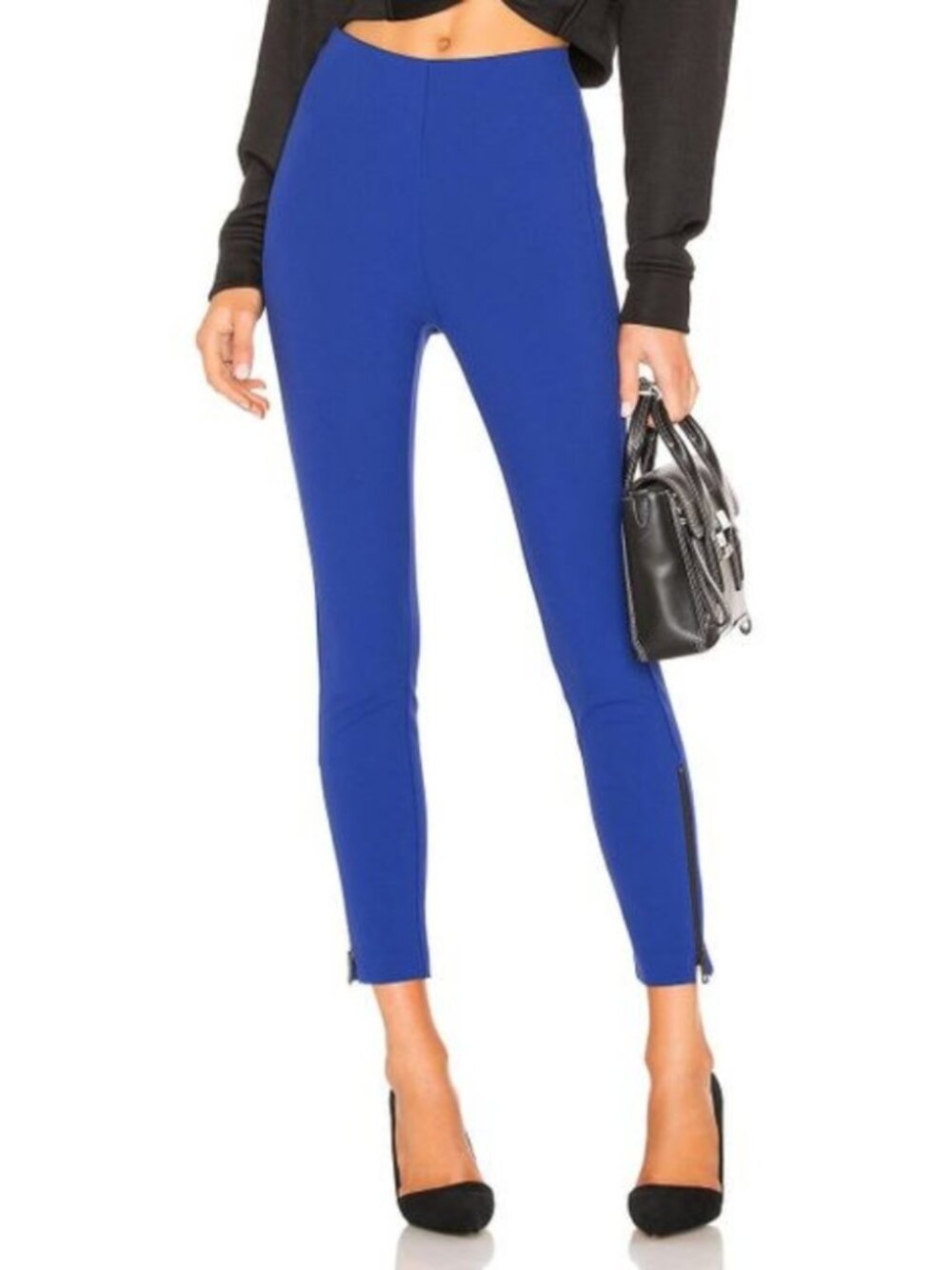 New RAG & BONE Simone Ankle Zip Blue High Rise Pants Size 2